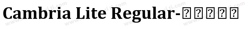 Cambria Lite Regular字体转换